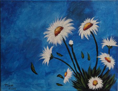 Marjetice (Akril-platno - 30x25) Martina Kozamernik